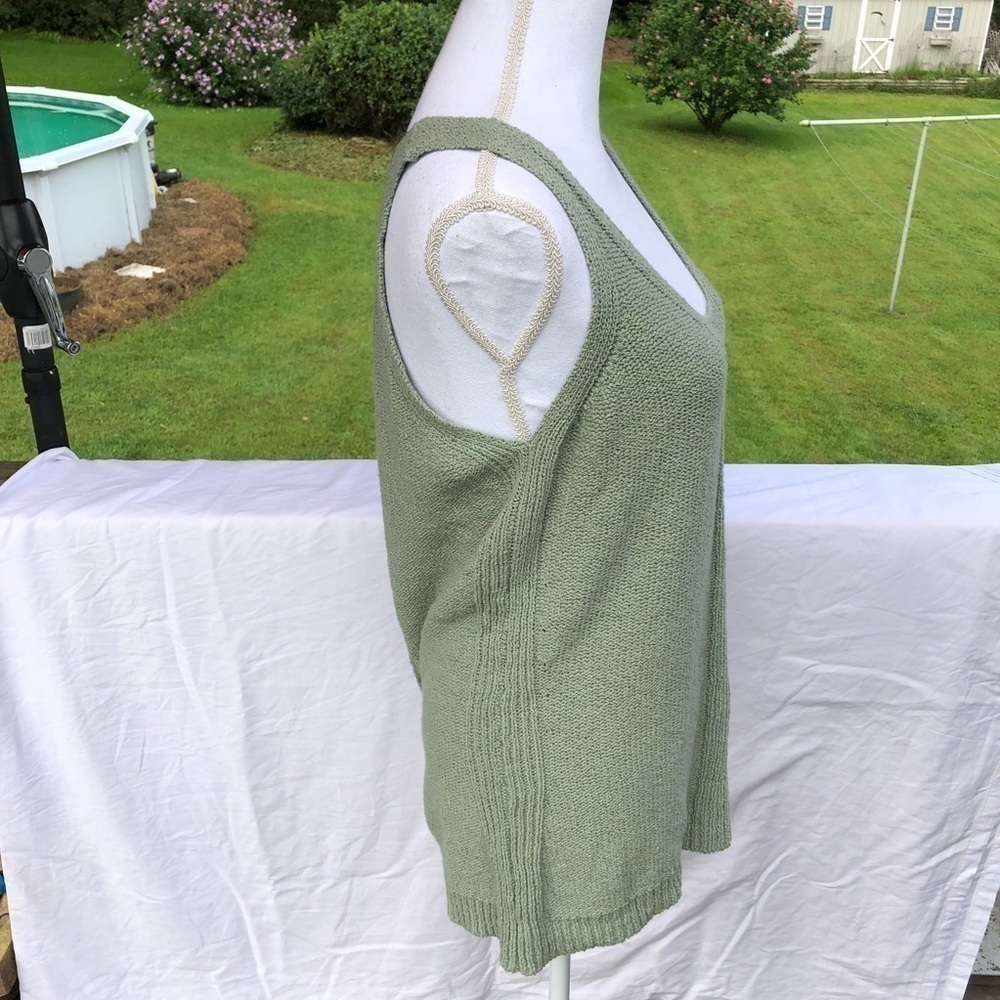 Sigrid Olsen Sweater Shell NWT Tank Top Green Medium Large - Picture 3 of 9